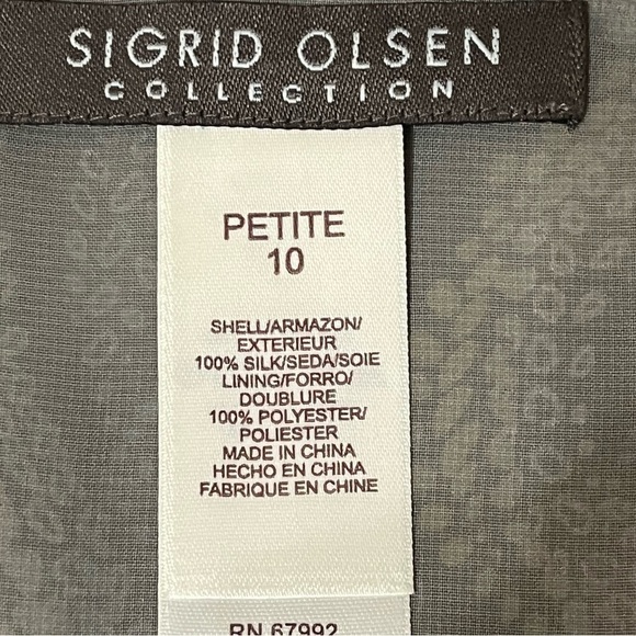Sigrid Olsen Collection vintage 100% silk lined skirt.L flowy P10 - Picture 4 of 6